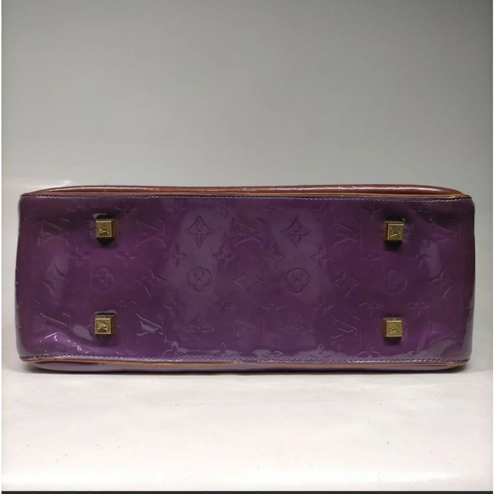 Authentic Louis Vuitton LV Hand Bag M91081 Sutton Purple/Bronze Vernis 2104323. - Picture 5 of 9